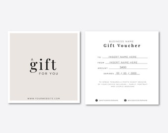 Gift Voucher Template, DIY Gift Voucher, Photoshop Template, Printable Gift Voucher, Gift Card Template,