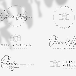 Instant Download photoshop Logo templates - Pre-made Logos -Simple Modern Photographer Logo Branding Design Handwritten Minimalist Signature