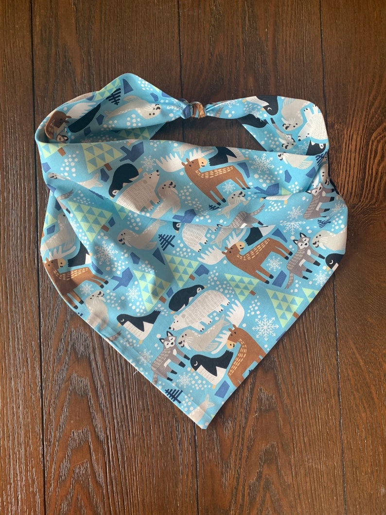 Tie On Dog Bandana Arctic Animals