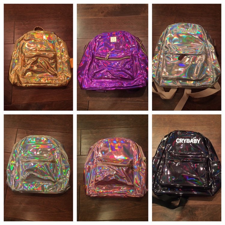 Crybaby holographic backpack cheap