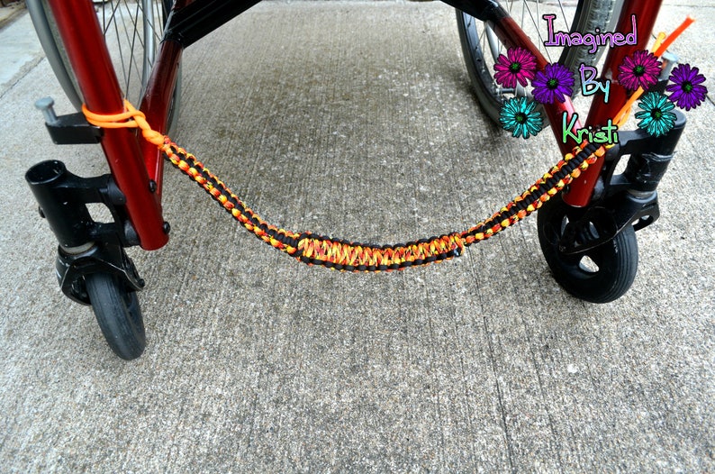 Custom Wheelchair Footrest Made of Paracord reversible for Etsy