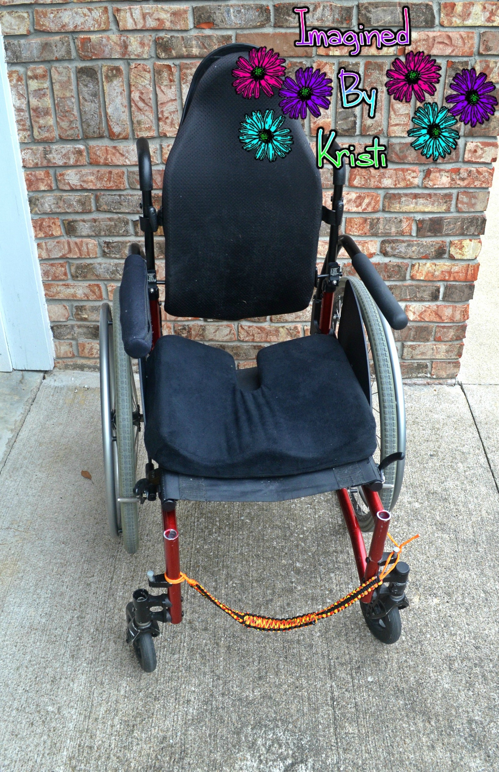 Custom Wheelchair Footrest Made of Paracord reversible for Etsy