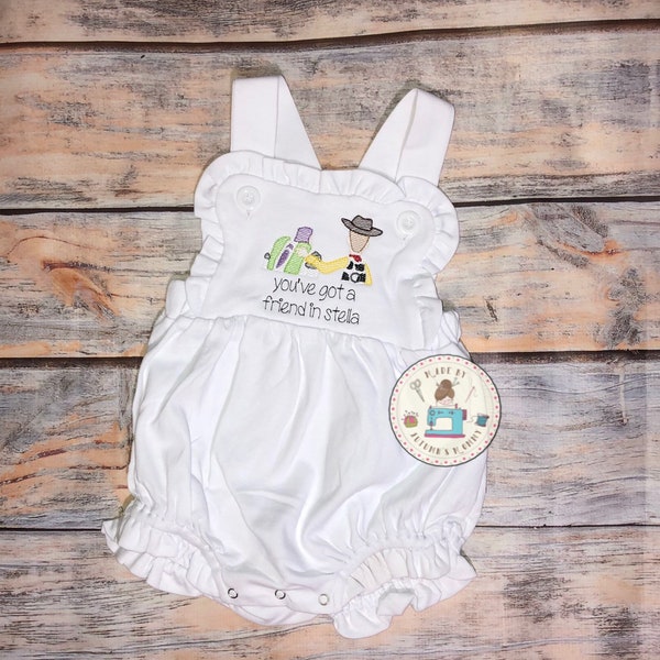 Toy story friends baby romper, burbuja, traje de bordado, traje de verano para niñas y niños pequeños, viaje familiar, traje de sol de vacaciones