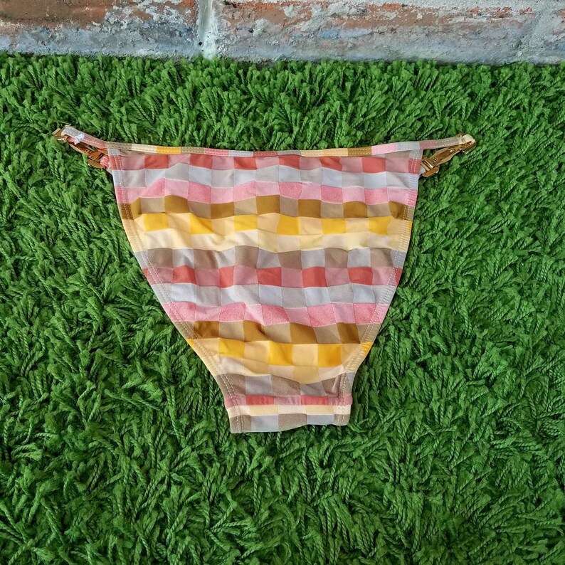 Vintage 80's or 90's checkered bikini bottoms image 2