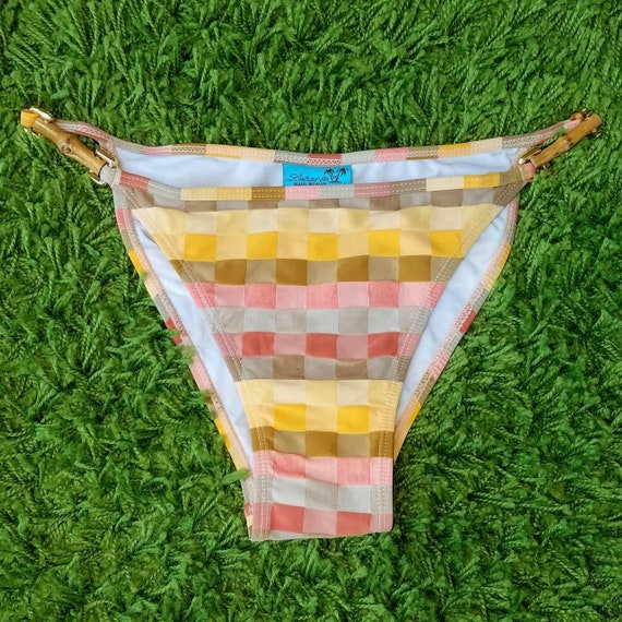 Vintage 80's or 90's checkered bikini bottoms - image 4