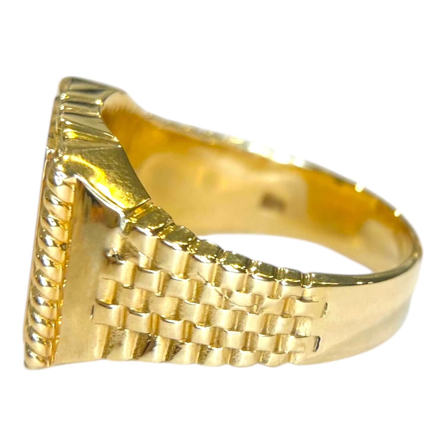 ヴィンテージ 18K イエローゴールド ラピスラズリ シグネットリング