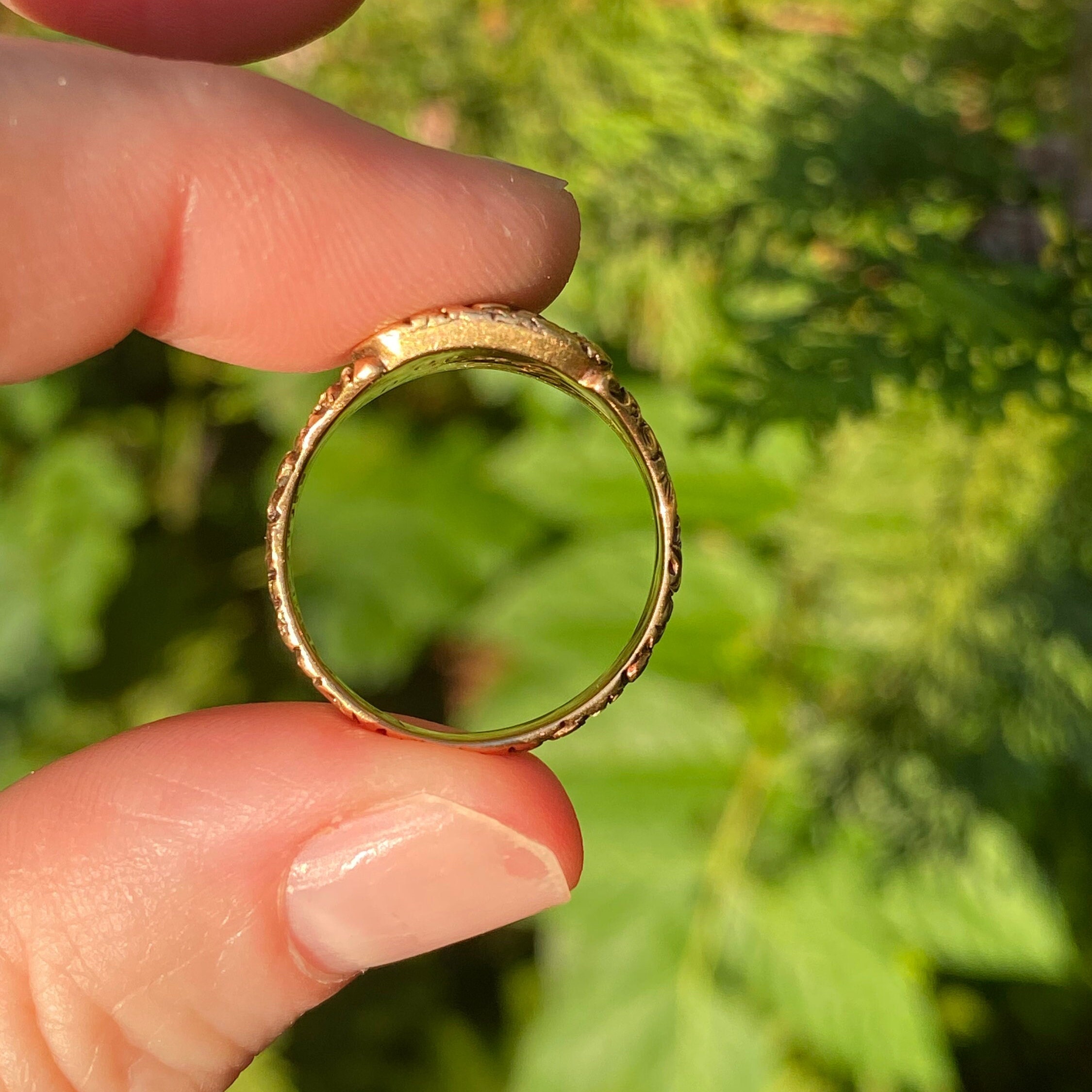 Antique 18K Gold Mourning Ring English 1822 Etsy