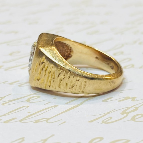 Vintage 14K Yellow Gold Diamond Ring - image 6