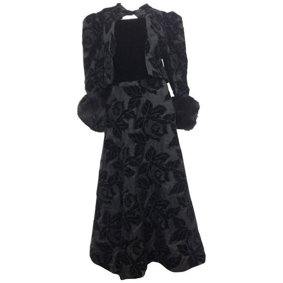 velvet applique dress