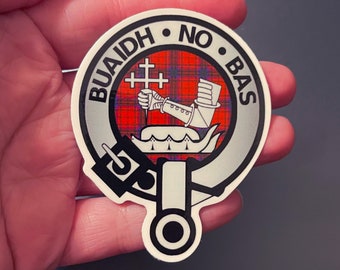 Sticker écusson du clan MacDougall avec tartan du clan