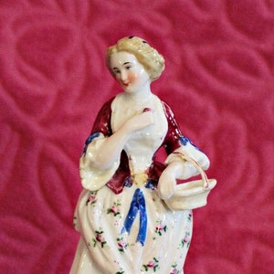 Antique English 19th Century Porcelain Lady Figurine