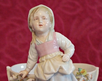 Antique English 19th Century Porcelain Lady Figurine