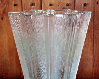 Vintage Frosted Art Deco Vase Star Pierre D'Avesn