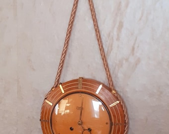 Vintage Duitse Zentra Schwebe Anker mechanisch slagwerk wandklok