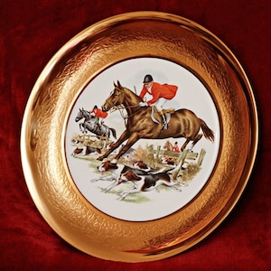 Vintage Collectable Copper Plate with Ceramic Plaque in the Middle