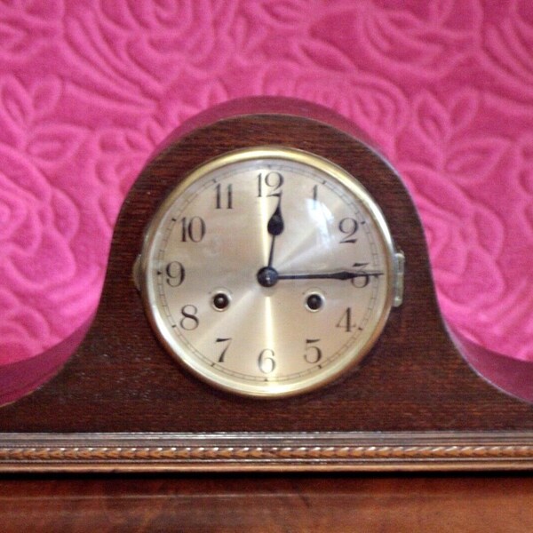 Vintage German 8-Day Striking Mantel Clock