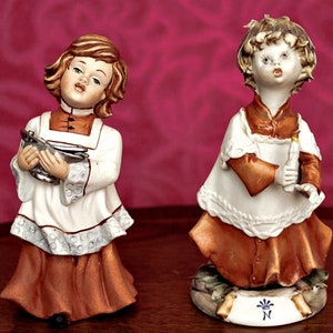 Pair of Vintage Capodimonte Porcelain Figurines