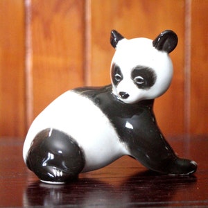 Vintage USSR Lomonosov Imperial Porcelain Panda Figurine