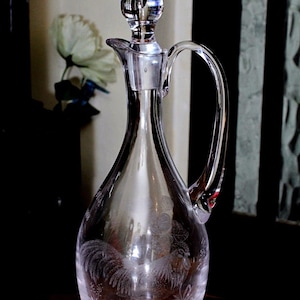 Vintage Crystal Glass Liqueur Decanter
