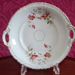 Vintage KPM Berlin Porcelain Plate-Poppies
