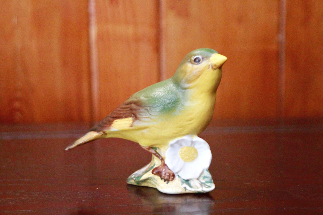 Vintage Porcelain Bird Figurine Beswick Greenfinch Etsy