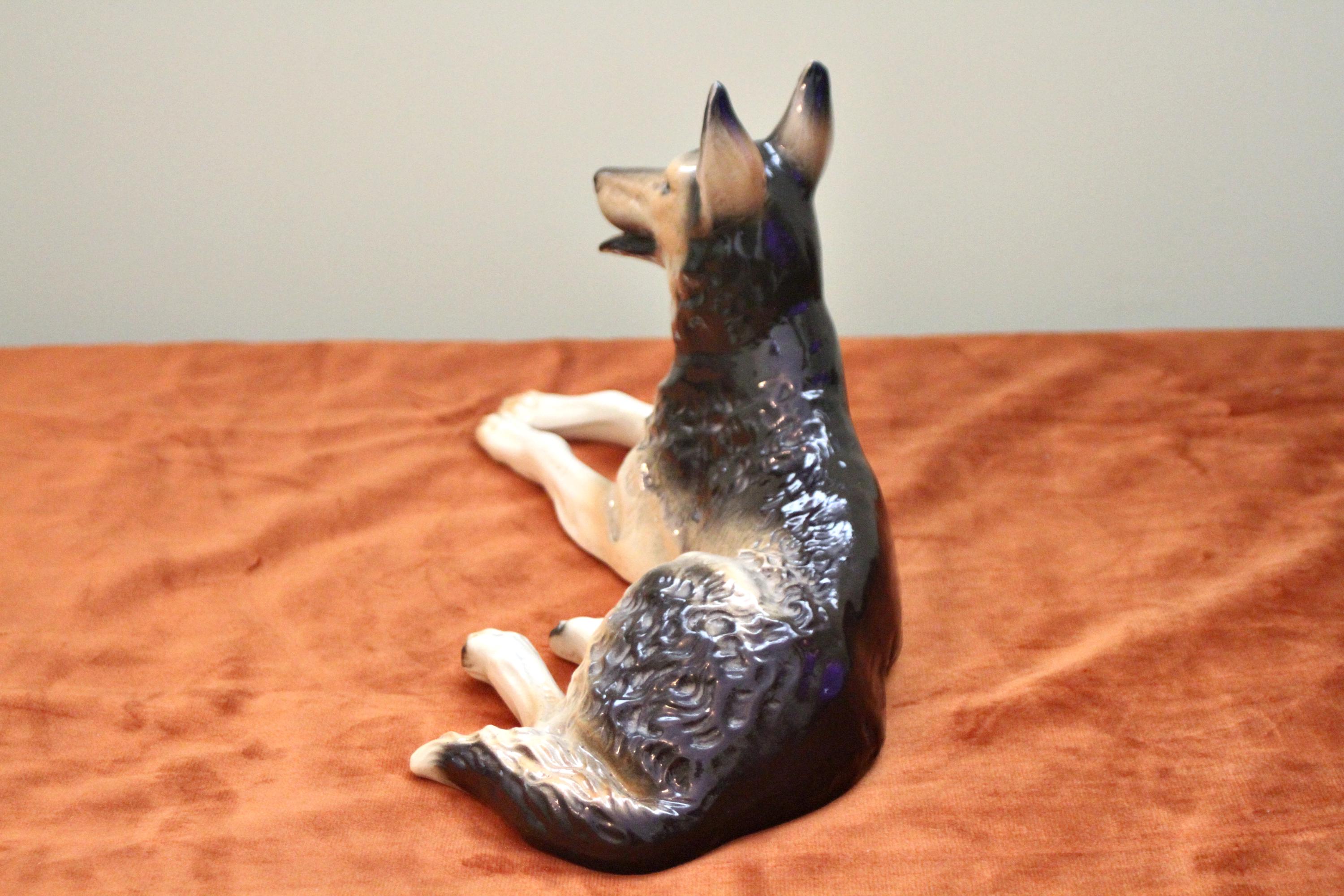 ヴィンテージ 西ドイツ磁器製 犬 ジャーマンシェパード 置物 - Etsy 日本