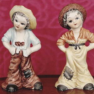 Paar Vintage Porzellanfiguren