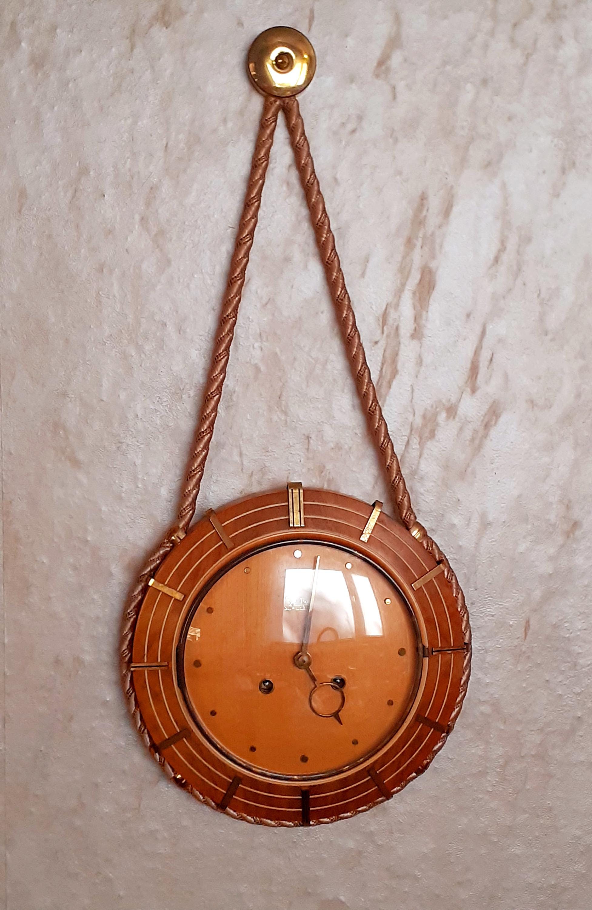 Vintage German Zentra Schwebe Anker Mechanical Striking Wall Clock