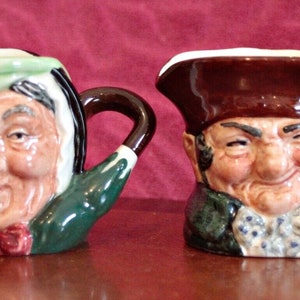 Pair of Vintage Royal Doulton Porcelain Character Jugs
