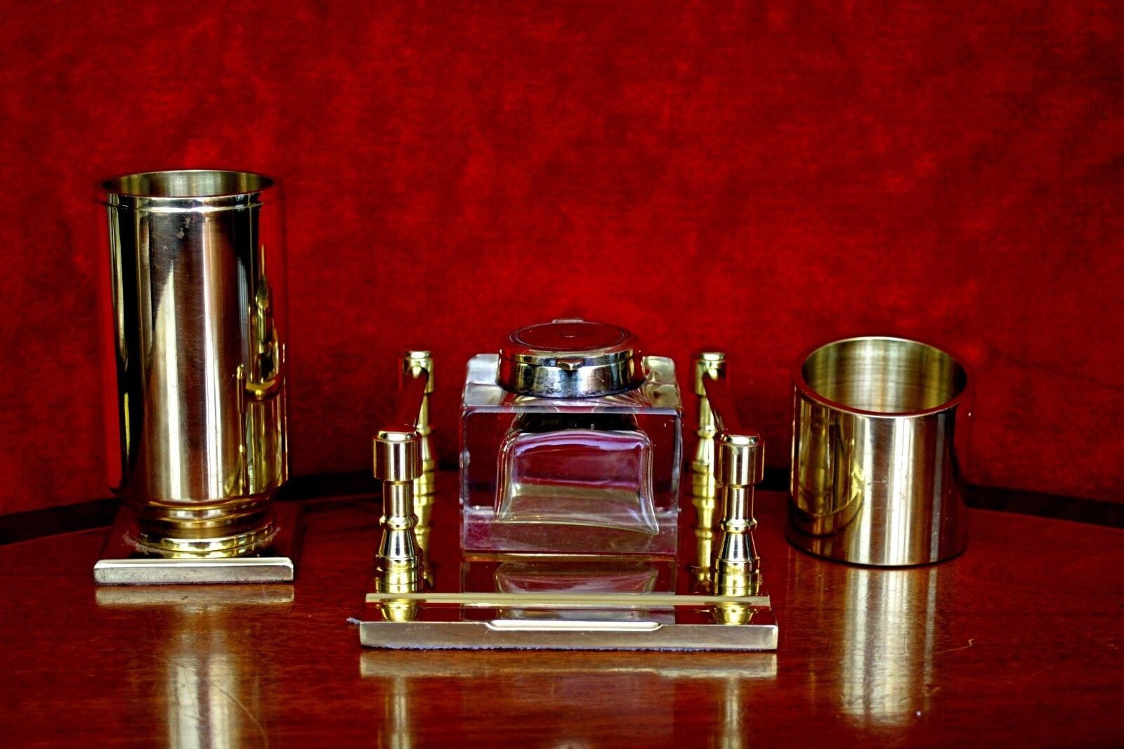 ヴィンテージ真鍮インク壺セット - Etsy 日本