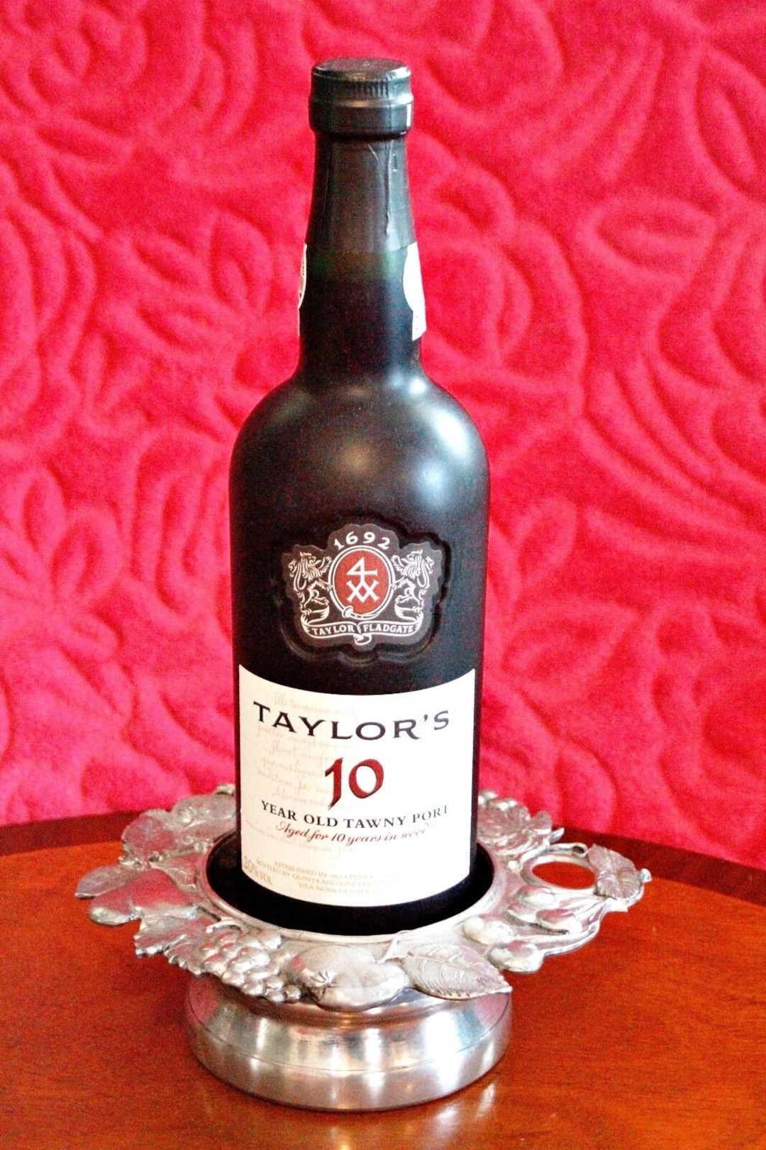 Antique German Pewter Wine Bottle Holder 19th Century Etsy