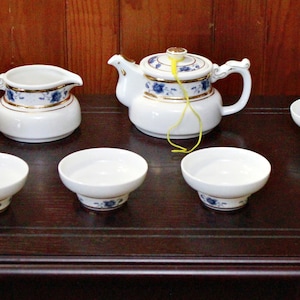 Vintage Chinese Porcelain Tea Set in Original Box