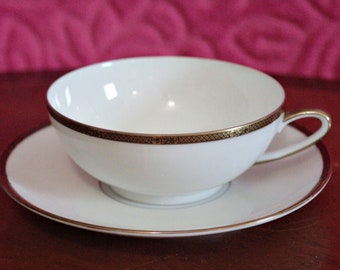 Vintage Seltmann Weiden Bavarain Taza de Porcelana y Platillo