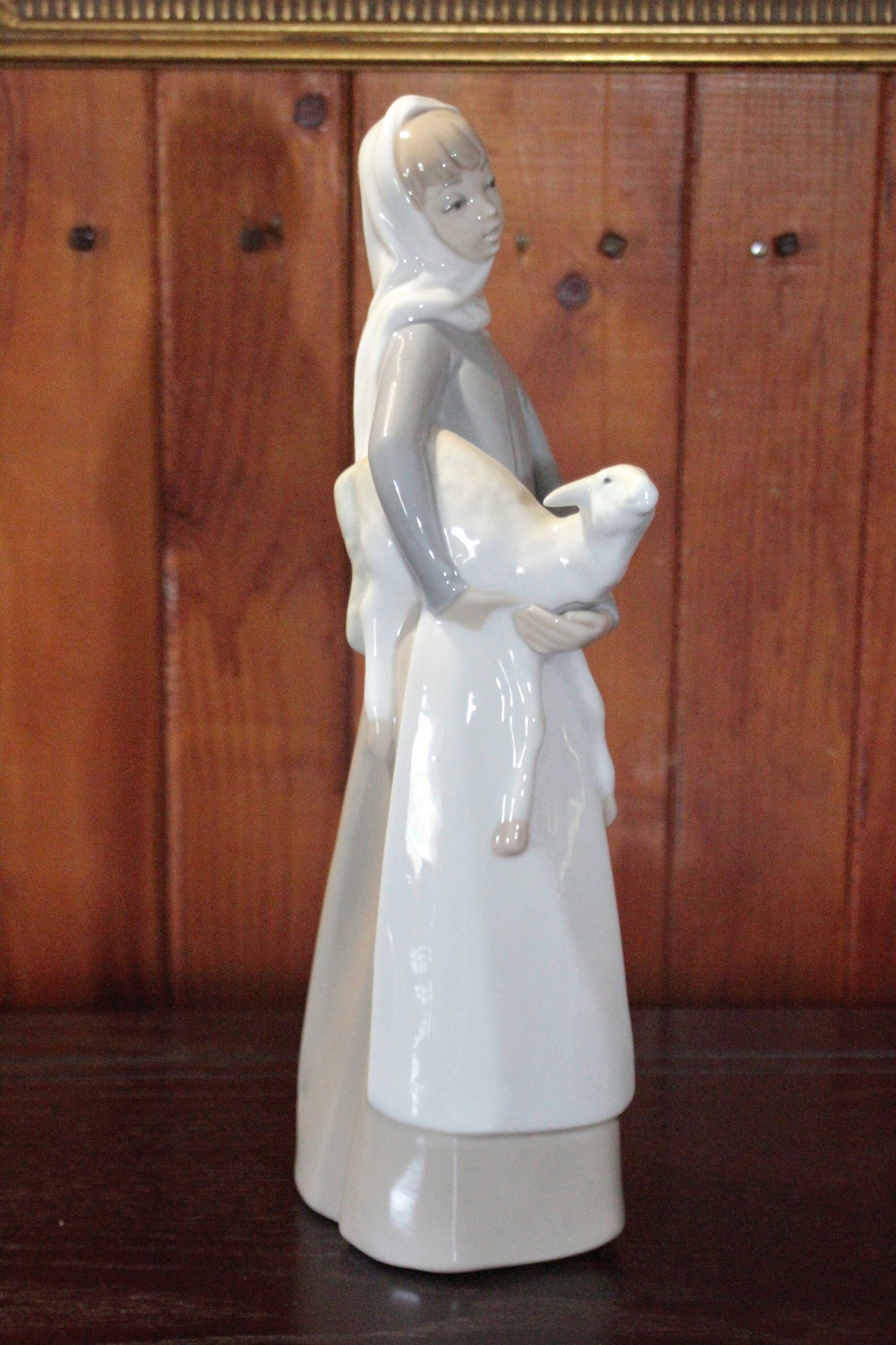 Vintage Lladro Girl With Lamb Porcelain Figurine - Etsy