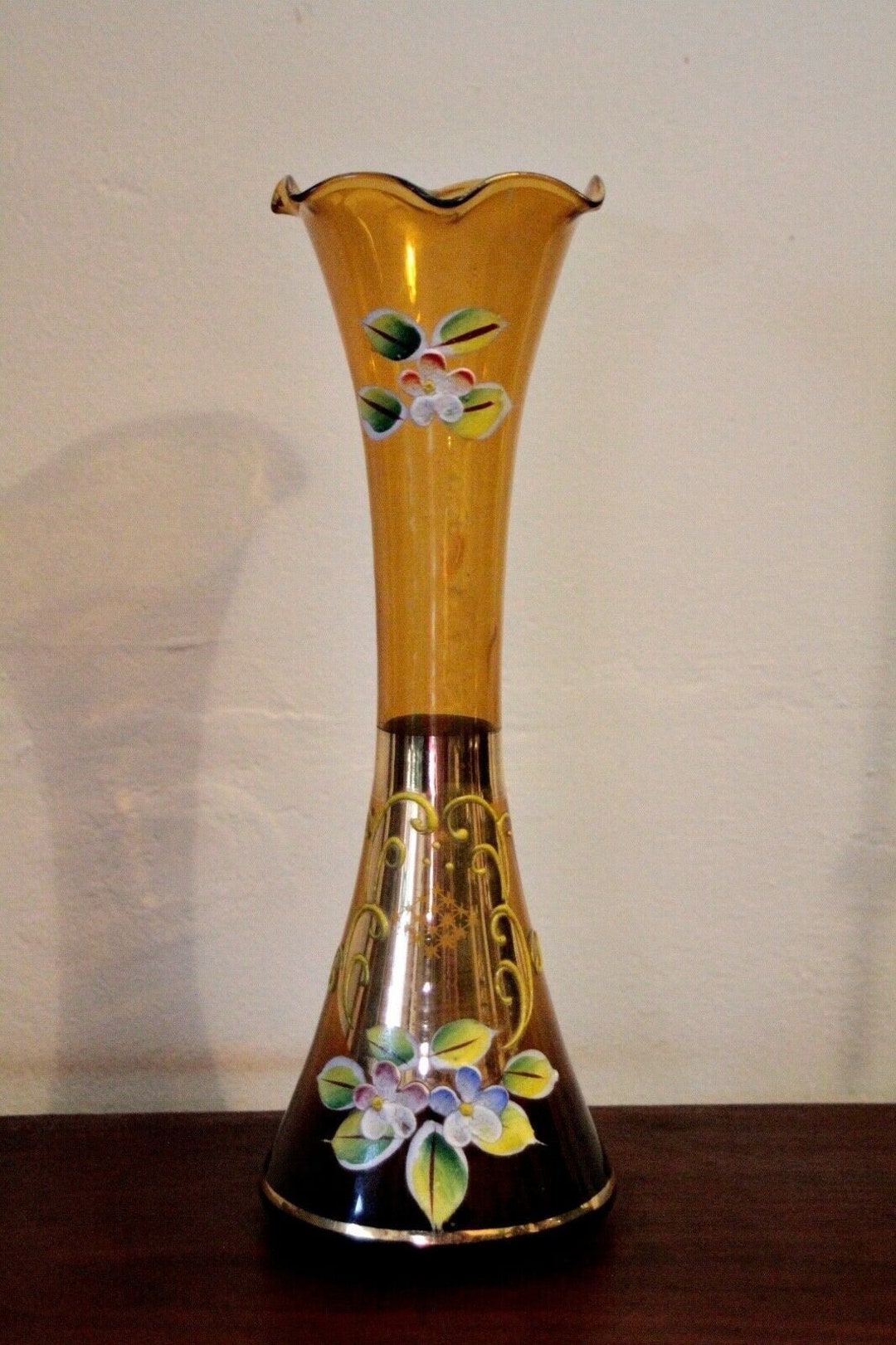 イタリア製 花瓶 スワン 金メッキ仕様