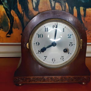Vintage German 8-day Striking Mantle Clock