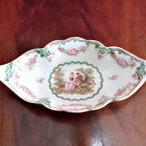 Antique Royal Vienna Porcelain Bon Bon Dish
