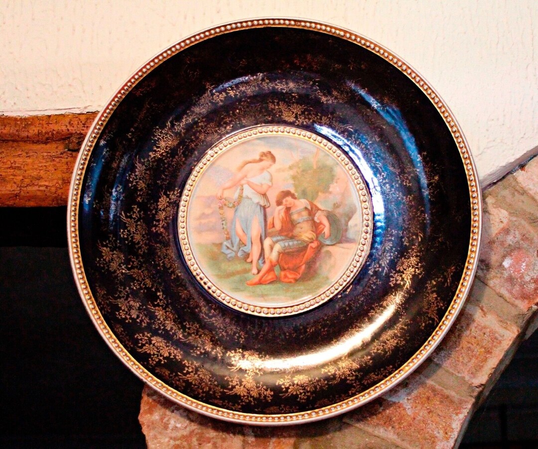 Antique Rare Large Wall Mounted English 'empire Works' 'stoke on Trent