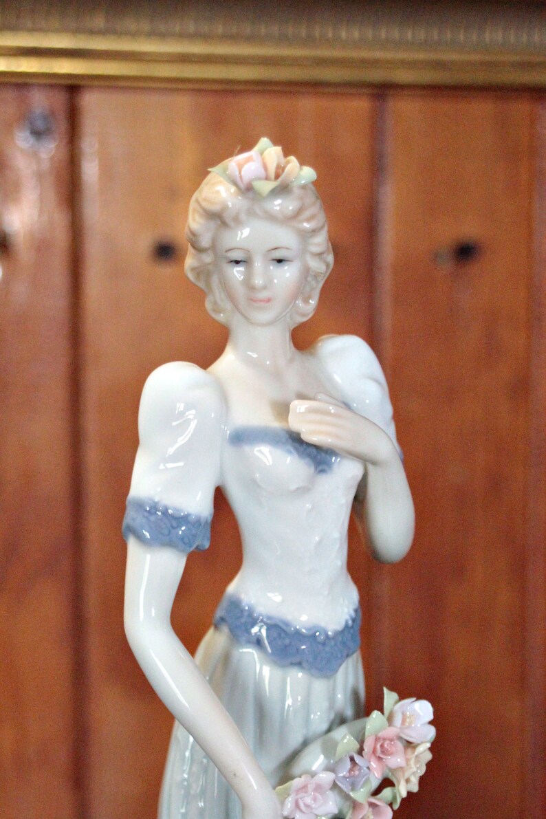Vintage Porcelain Lady Figurine Etsy