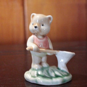 Small Porcelain Bear Figurine