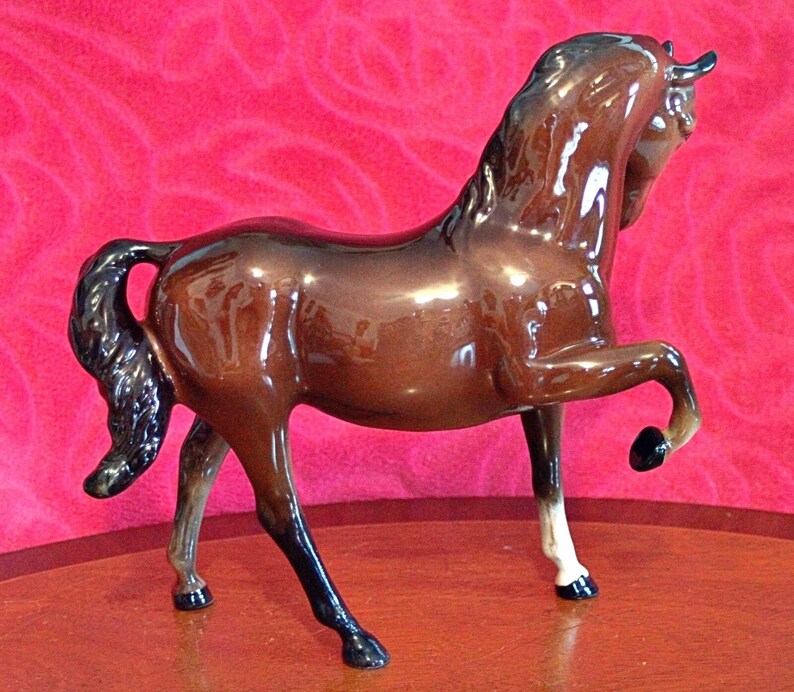 Vintage Beswick Porcelain Horse Figurine Etsy