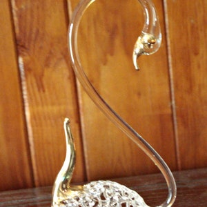 Vintage Art Glass Swan Figurine