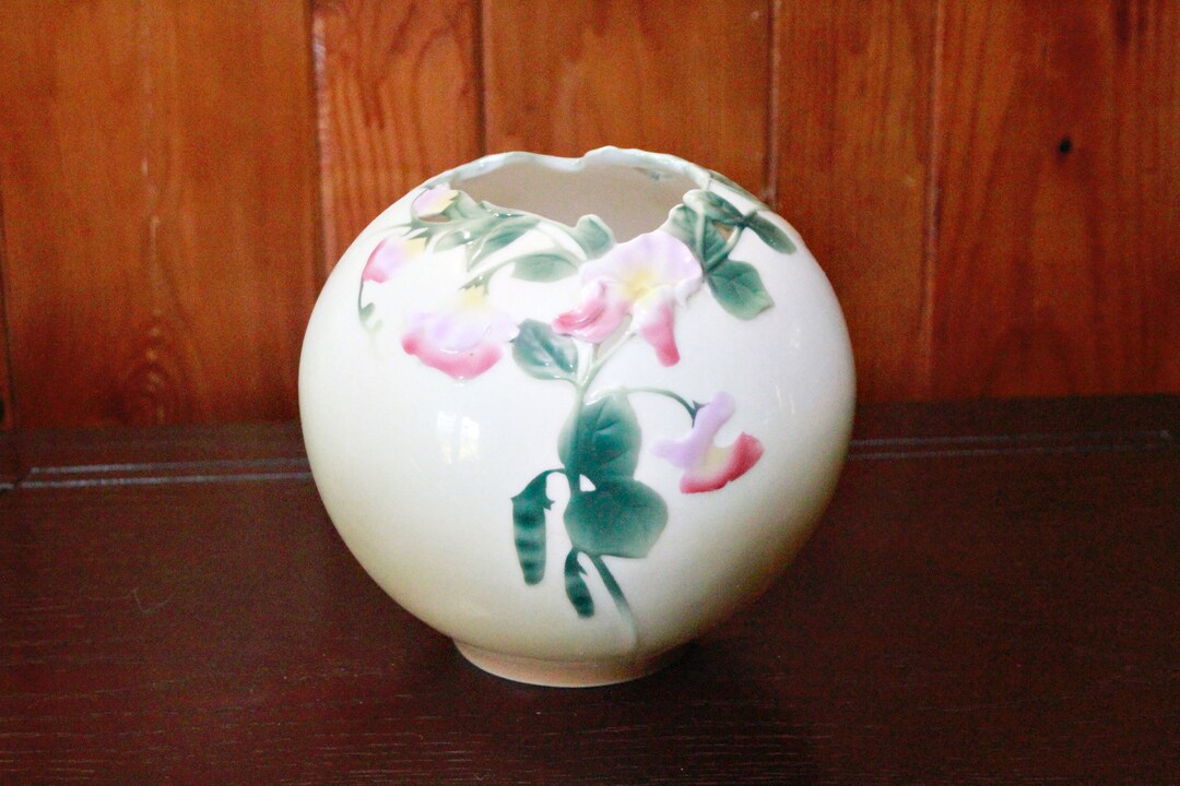 Vintage Franz Collection Sweet Pea Rose Bowl Vase XP1891 Etsy