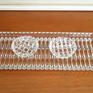 Vintage Walther Glass Serving Dish with 2 Coasters
