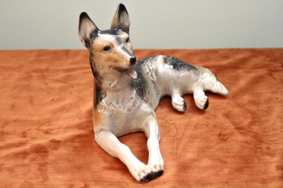 ヴィンテージ 西ドイツ磁器製 犬 ジャーマンシェパード 置物 - Etsy 日本