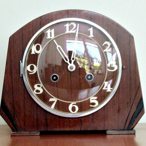 Vintage German Haller 8-Day Striking Mantel Clock