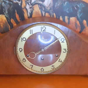 Vintage German GOLDANKER 8-day Mantle Clock with Westminster Chimes