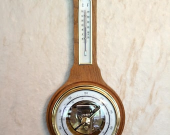 Termómetro, barómetro e higrómetro de pared vintage alemán Brendel Optik