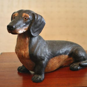 Perro salchicha Castagna italiano original vintage de 1988, realista