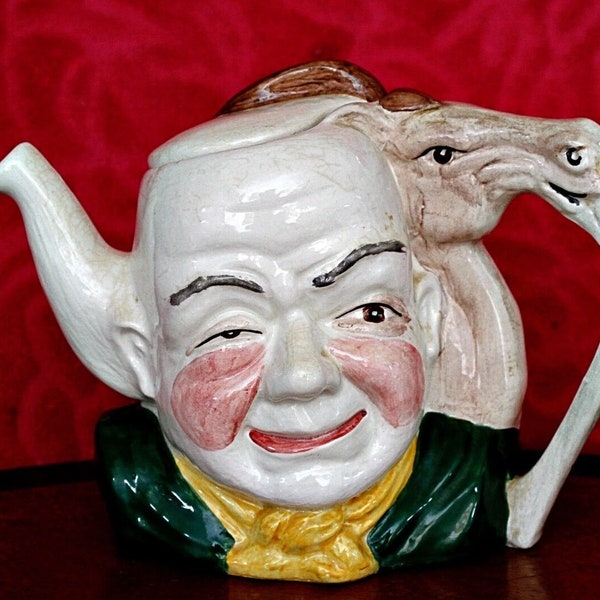 Vintage Crown Winsor Character Porcelain Hand Painted Teapot